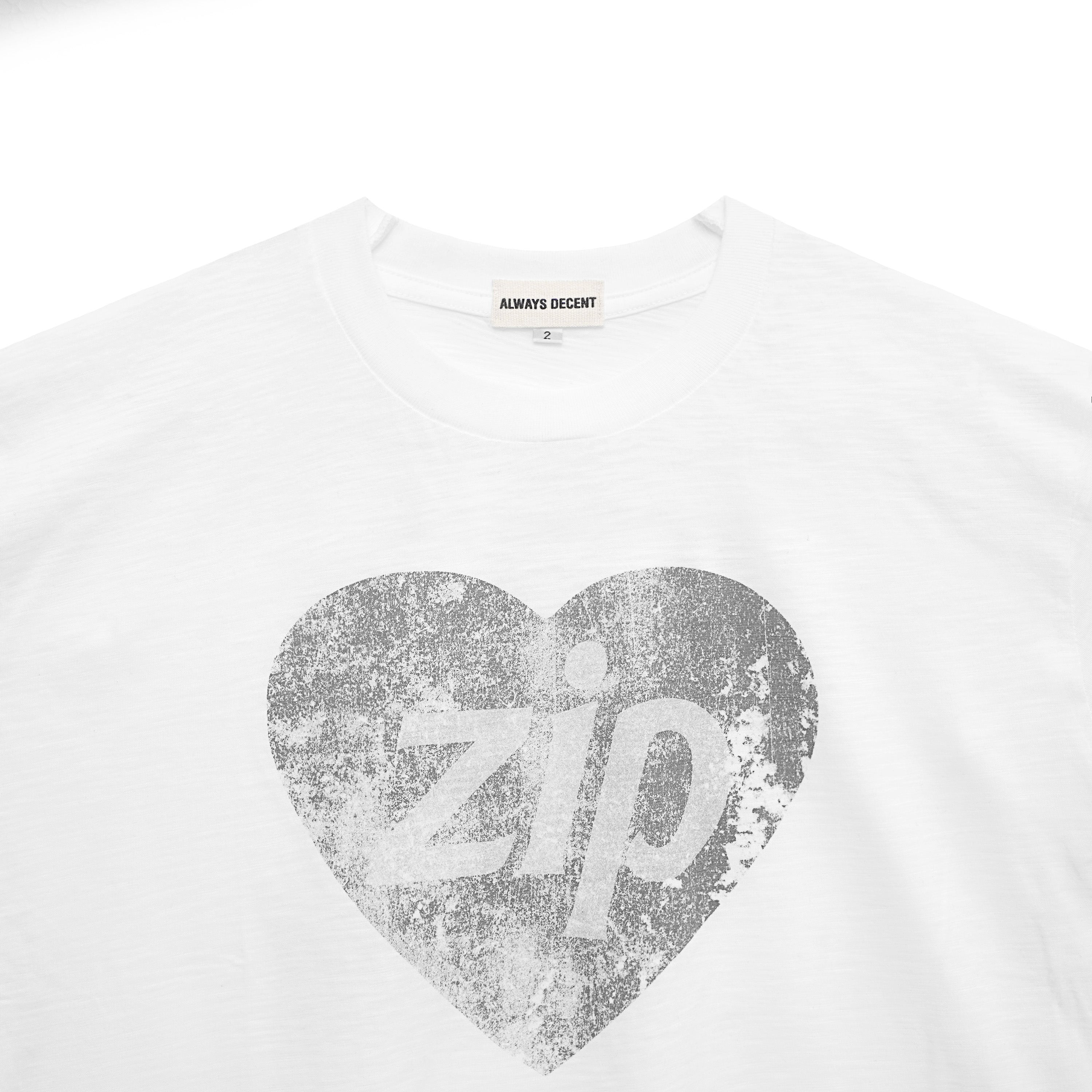 White ZIP T-shirt