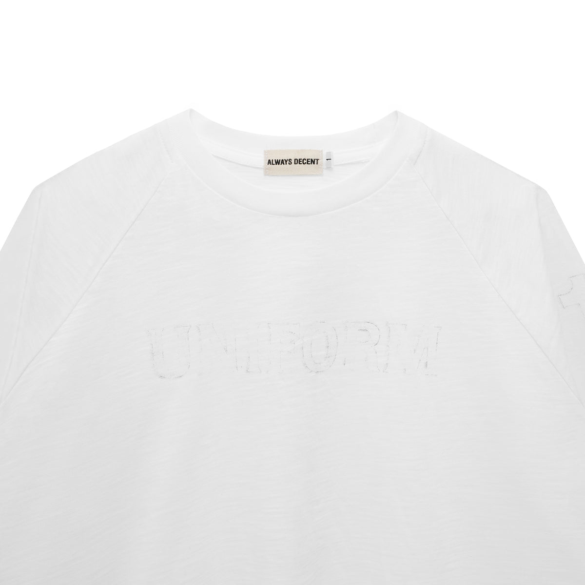 Uniform White Raglan Long-Sleeve