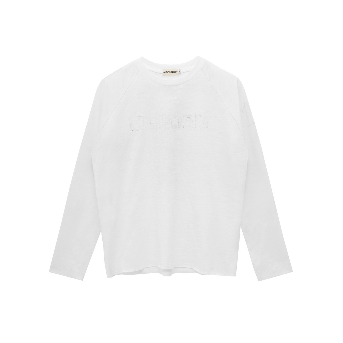 Uniform White Raglan Long-Sleeve