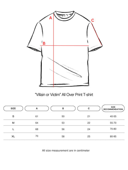 Villain or Victim 2XT x AD All Over Print T-shirt